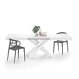 DESIGN INDUSTRIALE: Chiuso 160 cm, aperto 200 o 240 cm (fino a 10 persone). Le 2 allunghe sono riponibili sotto il piano. La continuità della venatura NON è garantita (nel piano e tra le allunghe e il piano). Le sedie sono vendute a parte (mod. Carlotta)