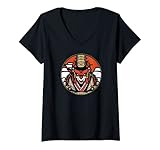 Photo Gallery donna retro japanese samurai warrior monster grunge vintage gift maglietta con collo a v Photo Gallery donna retro japanese samurai warrior monster grunge vintage gift maglietta con collo a v