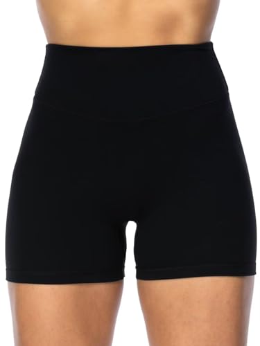 Sunzel Women's Invisible Butt Scrunch Shorts, High Waisted Biker Shorts, Gym Workout Yoga Running Shorts with Tummy Control2