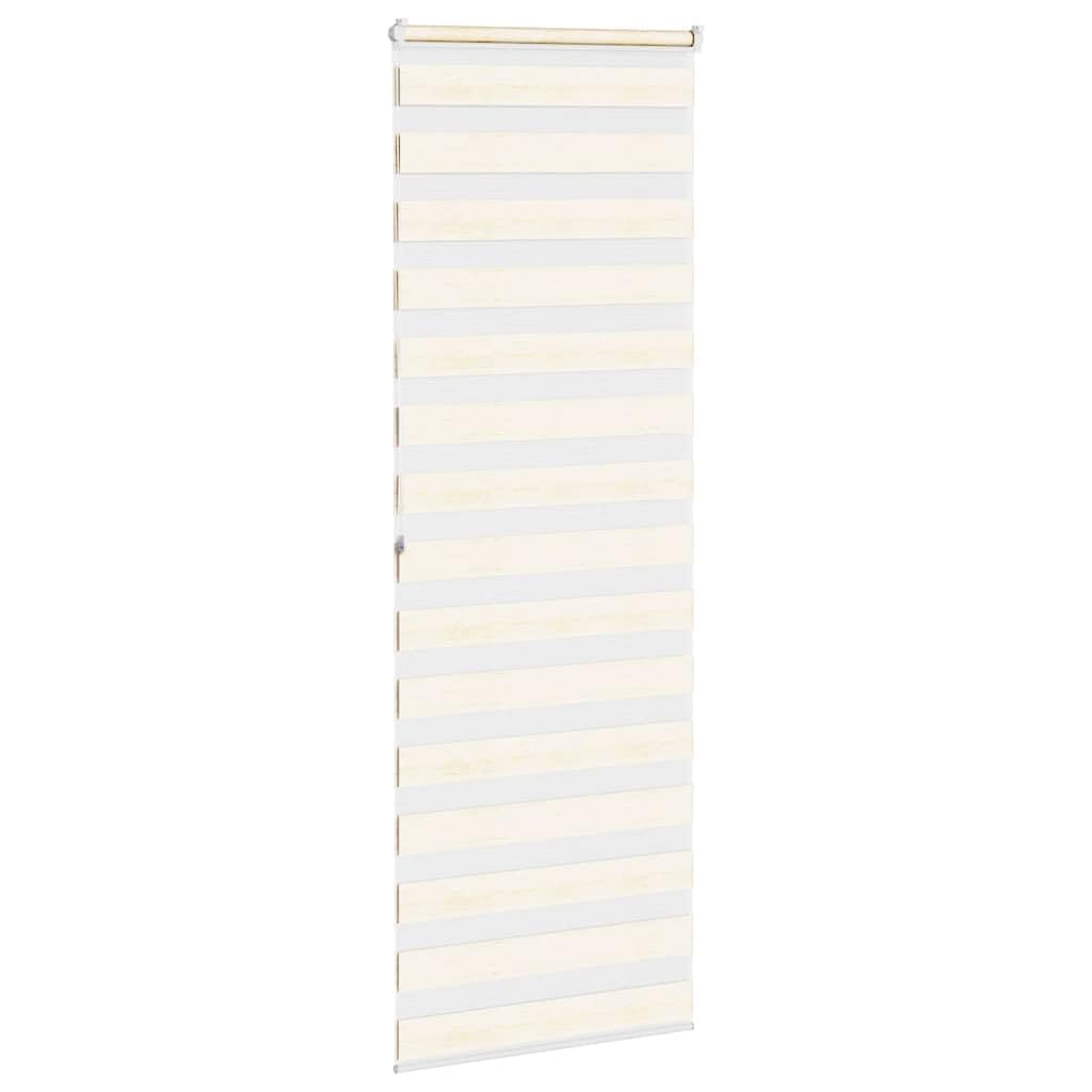 Store enrouleur double beige marbré 90 x 200 cm 100 % polyester - Store vénitien zèbre sans perçage Klemmfix pour salon, chambre à coucher, bureau