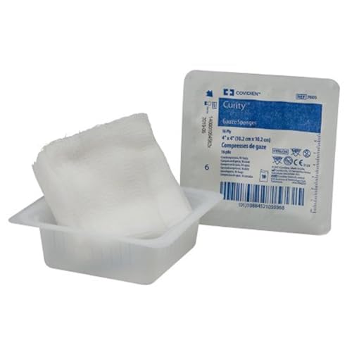 Covidien 7605 Curity Gauze Sponge, Sterile 10's in Plastic Tray, 4
