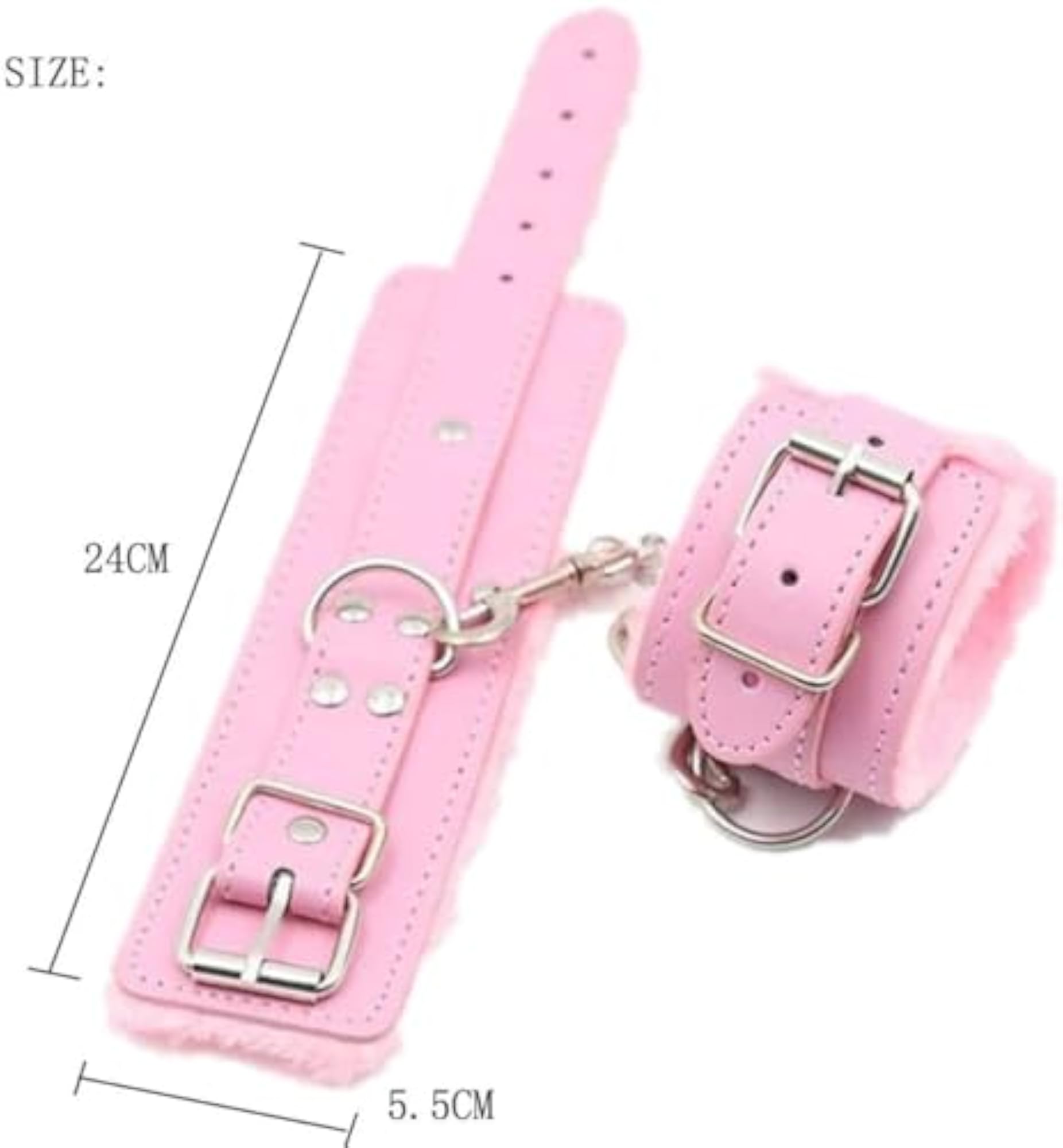 Leather Hand Cuffs Adjustable Double Wristband Cuff Bracelet