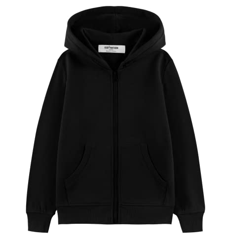 Kid Nation Kids Soft Brushed Fleece Zip-Up Hooded Sweatshirt Hoodie for Boys or Girls 4-12 Years