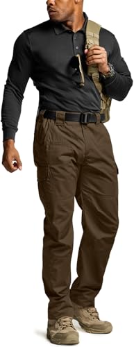 Image of CQR Men's Tactical Pants, Water Resistant Ripstop Cargo Pants, Lightweight EDC Work Hiking Pants, Outdoor Apparel
