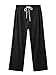 JMIERR Mens Baggy Pants Corduroy Pants Loose Fit Casual Joggers Drawstring Outdoor Stretch Wide Leg Streetwear Sweatpants Fall Clothes, M, Black