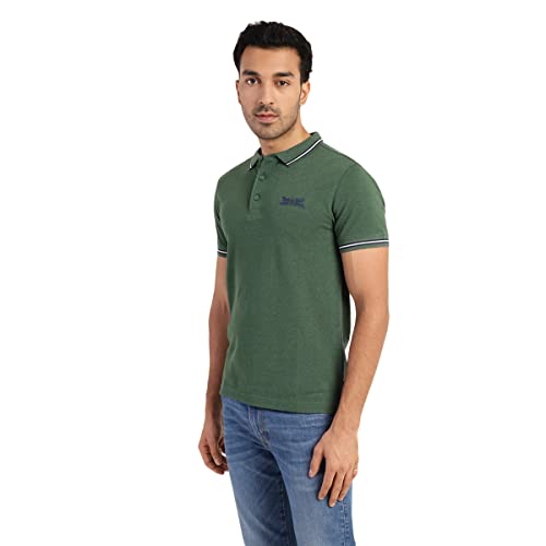 Image of Levi's Men's Cotton Regular Fit Stripes Polo T-Shirt