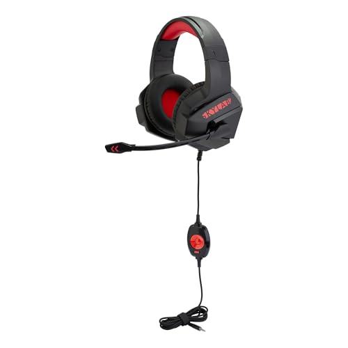 Image of Egghead Skylab Gaming & Multimedia Headset with Inline Volume Control, Mic Mute, 6.5-Foot Braided Cord, Memory Foam Leatherette Cushions, and Omni-Directional Mic