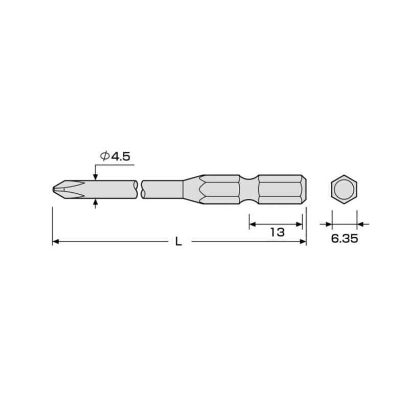 Amazon | アネックス(ANEX) ビット 段付 ショット仕上 軸径4.5mm +2x82