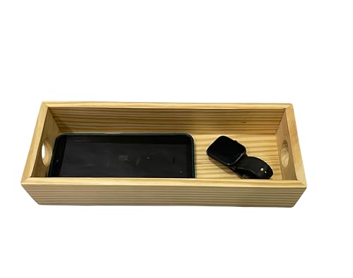 Image of Wooden Vanity Tray Organizer Rectangular Bathroom Counter Tray Decorative Organizer for Perfume Jewellery Makeup Storage Serving Tray for Kitchen Countertop (7.5 inchX7.5 inch Inch) (Large)