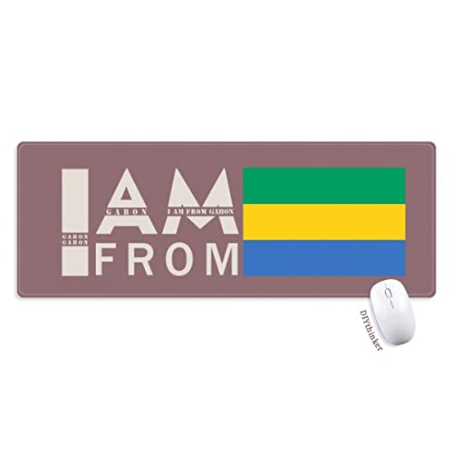 je suis du gabon tapis de souris large cousues bords mat étendu game bureau