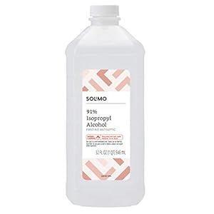Amazon Basics 91% Isopropyl Alcohol First Aid Antiseptic, 32 Fl Oz (Pack of 1) (Previously Solimo)
