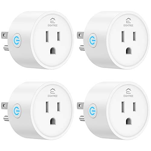 EIGHTREE Matter Smart Plug 𝗛𝗼𝗺𝗲𝗸𝗶𝘁 𝗦𝘂𝗽𝗽𝗼𝗿𝘁𝗲𝗱 𝗛𝘂𝗯 𝗥𝗲𝗾𝘂𝗶𝗿𝗲𝗱, Smart Plugs That Compatible with Alexa & Google Home, WiFi Plug w/Remote Control, Timer & Schedule 2.4GHz Wi-Fi