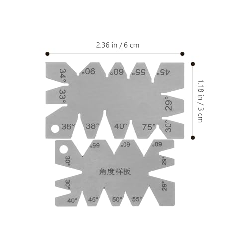 Herramienta medidora de ángulos Uonlytech de metal 2 pcs miniatura 2