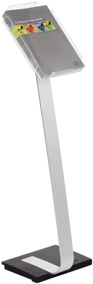 Durable Info Sign Duo Floor Stand, Letter-Size 8.5" x 11" Inches Inserts - 15" x 46.5" Size Clear