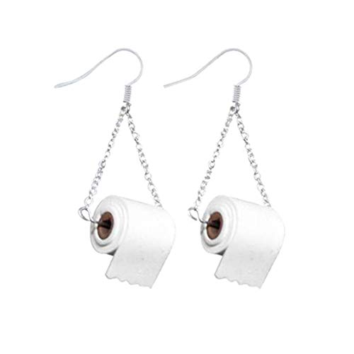 Guangcailun Papier Toilette Design Boucle d'oreille Crochet Alliage Dangling Boucle d-Oreille Boucle d'oreille Bijoux de décoration d'oreille de Boucles d'oreilles Femmes Fille Cover
