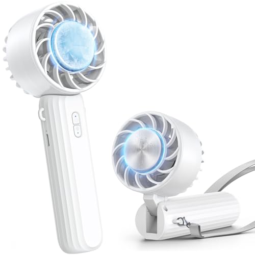 【冷却プレート搭載 ・瞬間冷却！】ハンディファン 手持ち 扇風機 :...