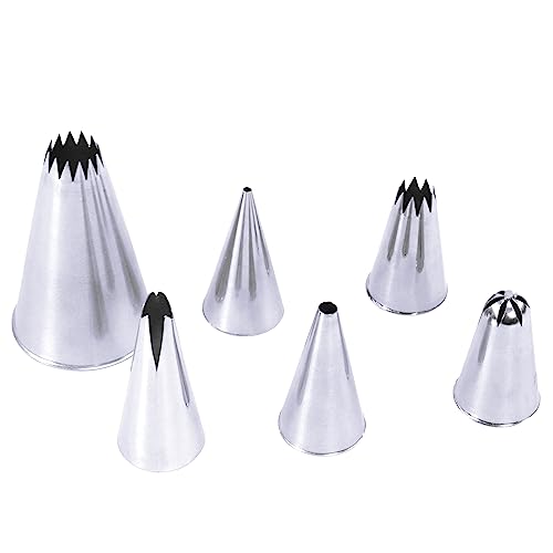 Vintage Cake Piping Tips - Set of 6 Icing Nozzles