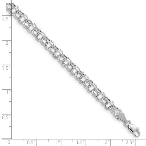 Charm-Armband 14 Karat Weißgold Karabinerverschluss Karabinerverschluss 5 mm Karabinerverschluss 18 21