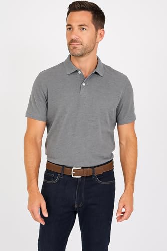 Image of Nautica Men's Casual Leather Belt | Everyday | Classic | Pants | Jeans | Khakis | Chinos | Metal Buckle