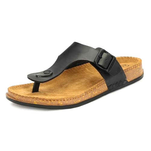 Image of Leatherful Men's premium leather slipper | Genuine Leather upper | Suede Leather Insole | PU sole | Stylish flip flop for men |