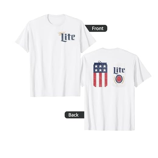 Coors Miller Lite Classic Design Front and Back T-Shirt