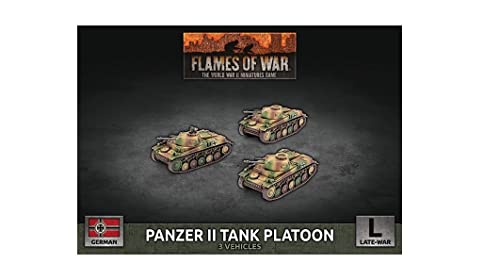 Panzer II Tank Platoon Flames of War grappes plastique robustes et détaillées x3