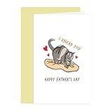 Comting Cute Cat Knead Father's Day Card, Funny I Knead You Card, Cat Hilarious Surprising Card for Cat Daddy, Kitty Lover Fathers Day Card