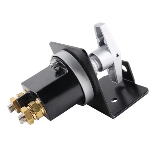 YIWEOG Interruptor de desconexión de batería, 500 A, alta corriente, 12 V/24 V/36 V, interruptor de corte de batería a prueba de agua con placa de bloqueo, manija giratoria para automóvil, camión,