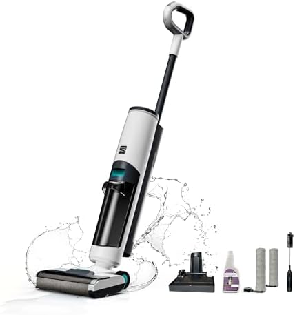 Kenmore HF5010 AquaLite 3-in-1 Cordless Wet Dry Vacuum Hard Floor Cleaner with Automatic Air-Drying, 35mins Runtime & One Edge Self-Cleaning Mop for Multi-Surface and Messes