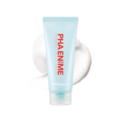 Cell Fusion C PHA Enzyme Pore Cleansing Foam – Face Wash for Acne-prone Skin, Blackheads & Clogged Pores, TOTARAXIN & Papain Enzyme, 5.07 fl.oz / 150ml