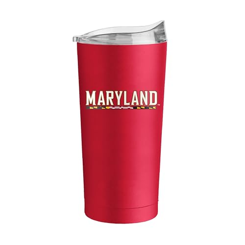 Image of Logo Brands NCAA 20 oz Powder Coat Stainless Tumbler -Double-Wall Insulated Everday Tumbler for Hot or Cold Drinks, High Lip Lid, Team Color