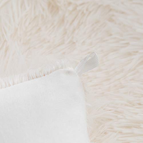 Janzaa Faux Fur Comforter,Fuzzy Queen Comforter Set,Plush Beige Comforter Set 3 Pieces Shaggy Comforter Set,Plush & Velvet Flannel Comforter (1 Queen Comforter Set+ 2 Pillow Cases) #TOP7