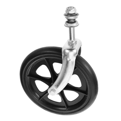 WATIIFUFU 車椅子用フロントフォークベアリングホイール アセンブリ 交換用車輪 ブラケット付き 車椅子 部品 対応