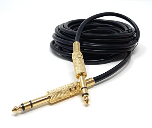 DRUT 5m 6.35mm Male to 6.35mm Male Stereo Audio Cable