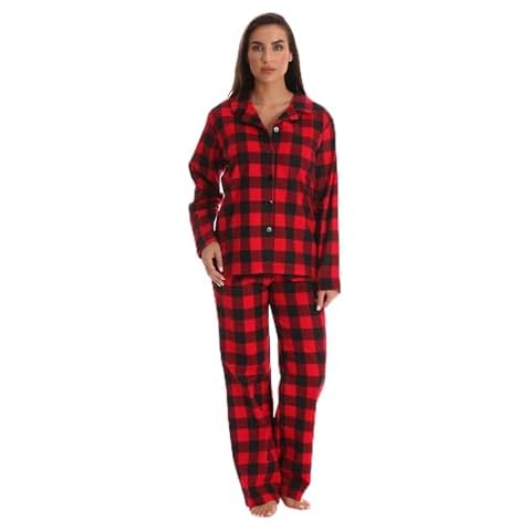 Just Love Long Sleeve Flannel Pajama Sets for Women 6760-10195-RED-M Cover