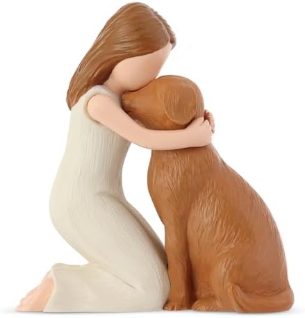 Carracci Couple with Dog Figurines Ornaments, We Are A Family Memorials Statues for Dog Lovers main image 1