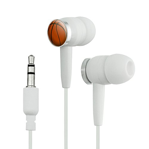 GRAPHICS & MORE Basketball Earbud Headphones - White