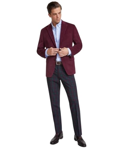Image of Tommy Hilfiger Mens Modern fit Corduroy Sport Coat Blazer 38 S Red Solid