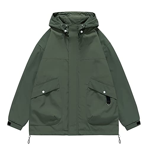 Veste à capuche surdimensionnée homme manteau baggy coupe-vent