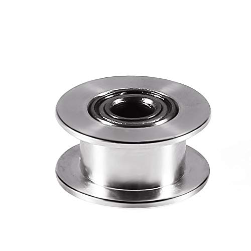 Dorhea Gt2 5Mm Bore Aluminum Toothless Timing Belt Idler Pulley With Bearing For 3D Printer Accessories Belt Width 6Mm Timing Belt (Pack Of 5 Pcs) #TOP5