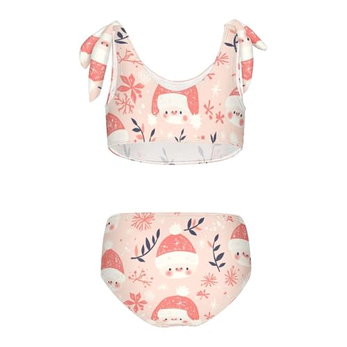 KLL Christmas Holly Berries Girls 2 Piece Bikini Set Quick-Dry Bathing Suit Swimming Suits Cute Shoulder Strap2