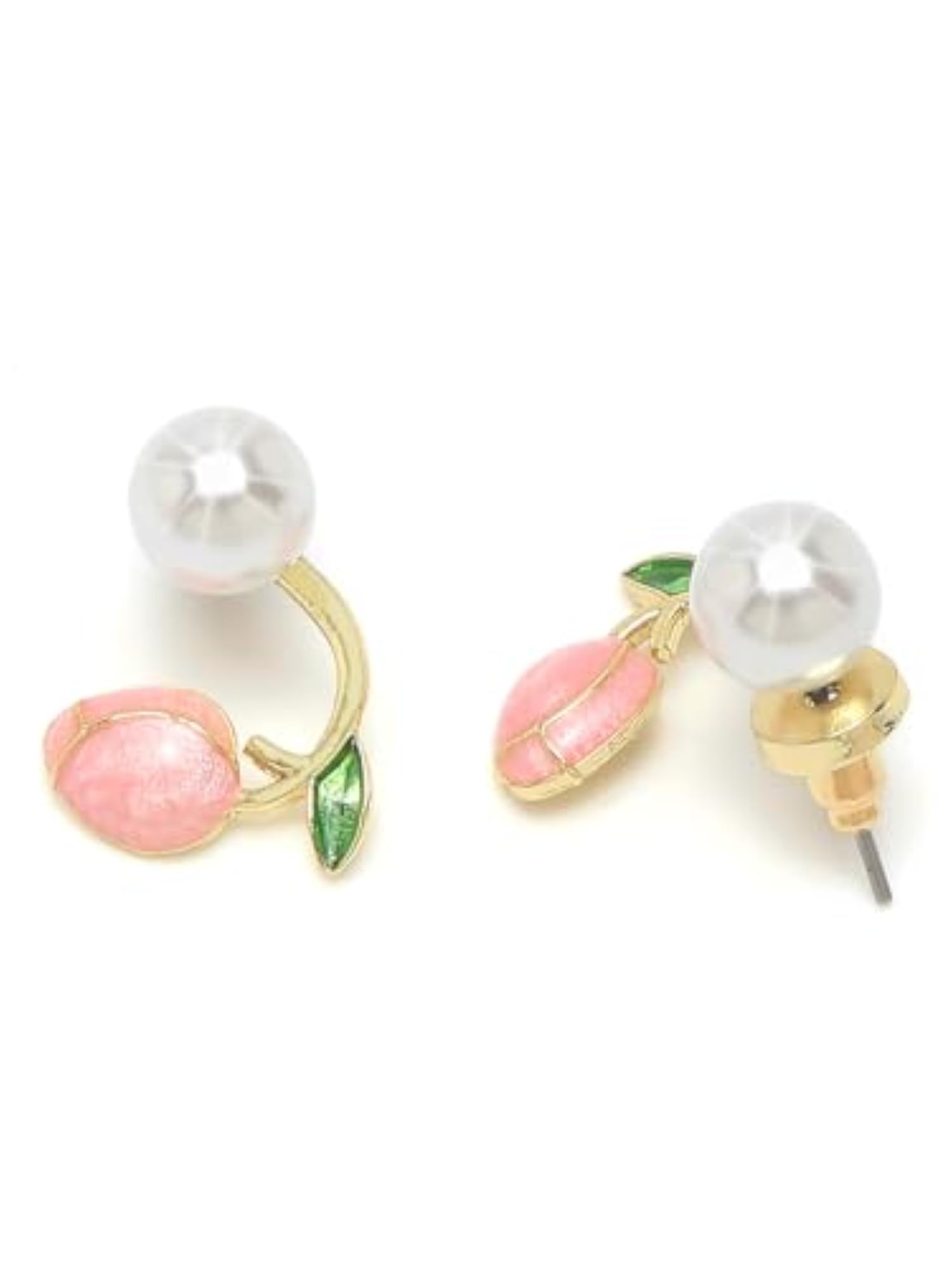 Celebrity Inspired Pearl & Floral Earrings, Chic Style