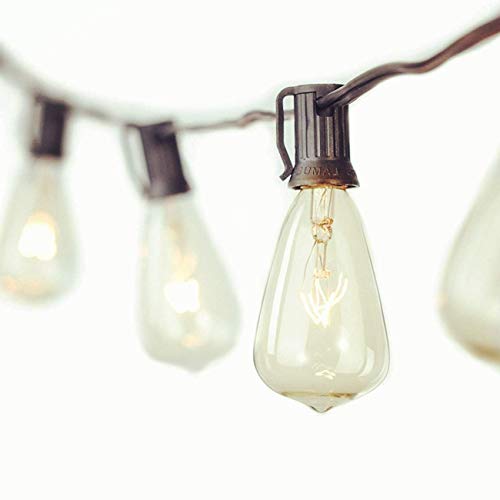 Sunsgne 10-Pack Edison Replacement Light Bulbs, 7-Watt E12/C7 Candelabra Base St38 Replacement Clear Glass Light Bulbs For Outdoor Patio String Lights, Warm White #TOP3