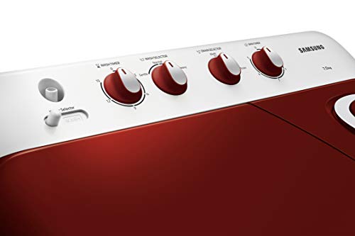 Image of Samsung 7 Kg 5 Star Semi-Automatic Top Load Washing Machine Appliance (WT70M3000HP /TL, Light Grey, Air turbo drying)