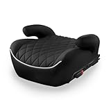 LST Kindersitzerhöhung ISOFIX i-Size ECE R129 geprüft Kindersitz Booster 125-150cm 15-36kg – HDPE Kunststoff, ergonomische Armlehnen, Auto Sitzerhöhung Kinder, Autositz, Gruppe 2&3 (Schwarz)