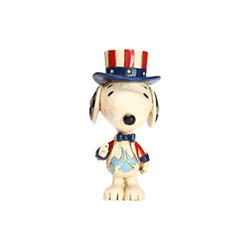 Enesco Peanuts by Jim Shore Snoopy Patriotic Miniature Figurine, 1.5 Inch, Multicolor