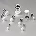 DOEARKO 18 PCS/10 PCS Glass Ear Gauge Stretching Kit Plugs Comfy Stretching Fashion Body Piercing Jewelry set 16G-00G (16g-2g 18PCS, White)
