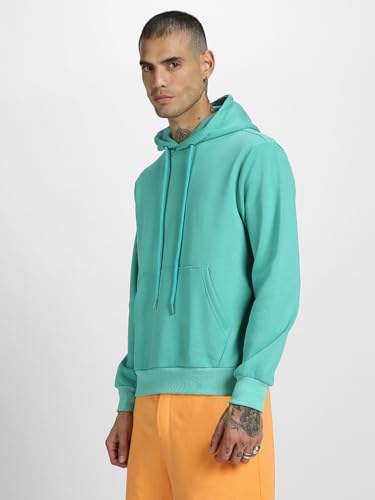 Image of Veirdo 280 GSM Cotton Fleece | Hooded Neck Full Sleeve | Regular Fit Sweatshirt | Solid Hoodie for Men | Sizes: S to 3XL