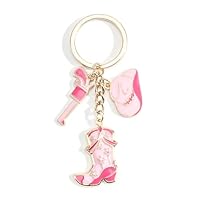 Tranbath Western Cowboy Hat Boot Keychain, Unique Creative Keyring for Car Keys and Backpack, Perfect as Women's Gifts, Birthday Presents for Mum