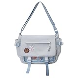 [Fiyyuga] クロスボディバッグ、キュート、プレッピースタイル、学生に最適、大容量、多用途、透明 (c)